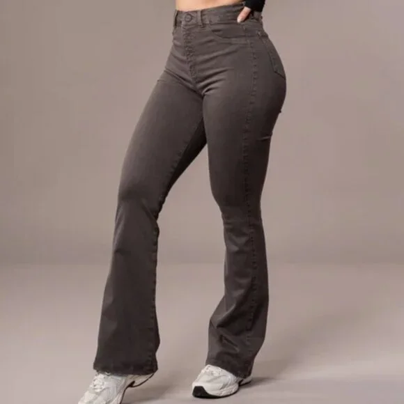 Fitjeans Pastel Flared - Charcoal - Size S - Picture 2 of 7
